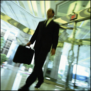 Man with briefcase, stock image