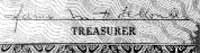 Questioned signature of the oil company treasurer as signed on an oil stock certificate.