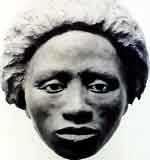 Graphic showing the reconstructed features of the woman found in Cape Town