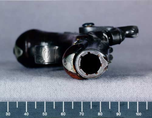 Figure 4. Muzzle View of the Deringer Pistol Showing the 7-Groove Rifling Pattern