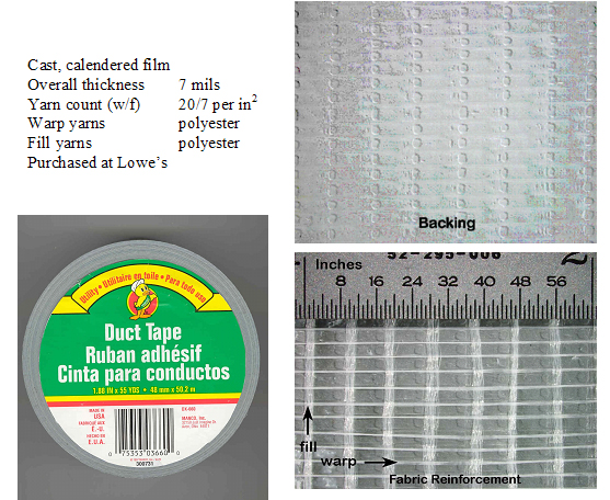 Figure 2 is a photograph of utility-grade duct tape, MANCO, Inc. (Henkel Consumer Adhesives, Inc.).