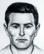Graphic image showing the facial reproduction of a male from a 1988 FBI case 