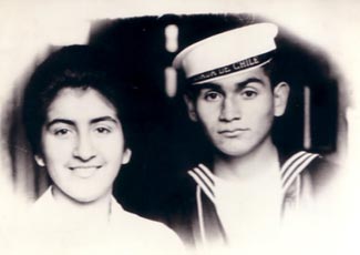 Figure 2. Original Black-and-White Photograph of Gerardo Olivares and his Sister