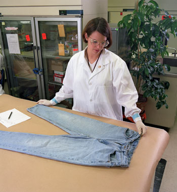 Figure 3 illustrates the visual inspection of forensic evidence.