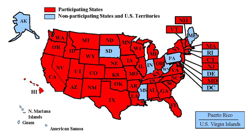 NICS Operations Report 2007: NICS Index Participation Map