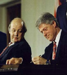 NICS Operations Report 2008: President Clinton with James Brady