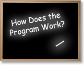 Chalkboard with Question, “How Does the Program Work?”