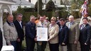 FBI New York Teen Academy Graduate Cory Levy (center) stands with local politicians at the April 26, 2014 dedication of a gazebo he built for his Eagle Scout service project in Seaford, New York. The gazebo was constructed in honor of ATF Special Agent John F. Capano, who was killed in the line of duty on December 31, 2011. 