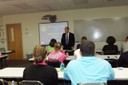 The Norfolk FBI office recently held a CREST (Community Relations Executive Seminar Training) program at the ECPI College of Technology in Virginia Beach, VA, for criminal justice students. The event included an overview of the FBI’s mission and priorities, and presentations on counterterrorism, foreign counterintelligence, white collar crime, and cyber crime. Approximately 45 students took part in the program, which also focused on job and internship opportunities with the Bureau. Shown above with is Norfolk Assistant Special Agent in Charge Shawn Stroud, who gave the white collar crime presentation.