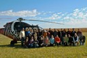 On October 15, 2011, the Omaha FBI office held a Firearms Day for members of its current Citizens’ Academy class (shown above). One of the Academy students, owner and operator of a medical transport company, arrived at Firearms Day in his company helicopter.
