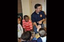 On April 26, 2013, the FBI Omaha Division invited students from Central Park Elementary School to visit the FBI office to learn about the Evidence Response Team. Above, a Bureau agent explains the details of a footwear impression to the students.    
