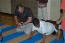 On May 8, 2013, students from Central Park Elementary School visited the Omaha FBI Field Office to learn about its Fitness for Duty program. Students were timed as they ran sprints, did sit-ups, and—like the student above—tried their hand at push-ups.
