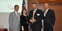 On July 10, 2015, Asian Corporate & Entrepreneur Leaders (ACEL) presented the FBI Phoenix Division with the Community Partner Award. The award recognizes organizations and individuals who have been exceptionally engaged with ACEL and have embraced the general leadership focus of the program as well as community engagement and diversity. From left to right: ACEL Board Chairman Jason Wong, FBI Community Outreach Specialist Jane Bjornstad, FBI Assistant Special Agent in Charge (ASAC) Michael V. Caputo, and ASAC Mark J. Cwynar.