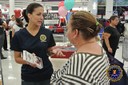 Employees from the FBI’s San Juan Field Office recently participated in the 2012 National Security Weekend event hosted by a local Kmart store in Plaza Las Americas Mall, San Juan. FBI volunteers distributed FBI Child ID App and FBI Safe Online Surfing brochures, recruitment information, and approximately 250 National Child ID Kits. Above, a volunteer explains the Safe Online Surfing program to a parent.