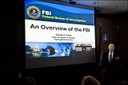 In October 2012, the FBI Springfield Division completed its most recent Citizens Academy. During the nine-week program, participants learned about the Bureau’s history, forensic techniques, and firearms training. They were also briefed on how the FBI investigates crimes in the U.S. and—when appropriate—overseas. Above, FBI Springfield Special Agent in Charge David Ford welcomes the group.