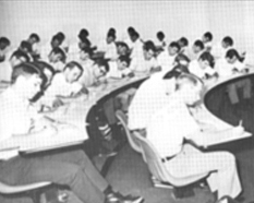 A classroom in the early FBI Academy
