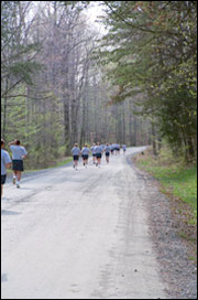 National Academy students running